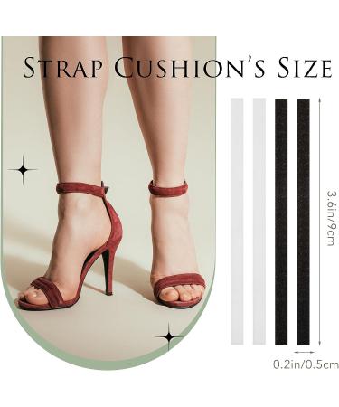 200 Pcs Women's Cuttable Shoe Strap Cushions | Foot Cushions for Heels, Pumps, Sandals - Black & White - Buy Online on GoSupps.com
