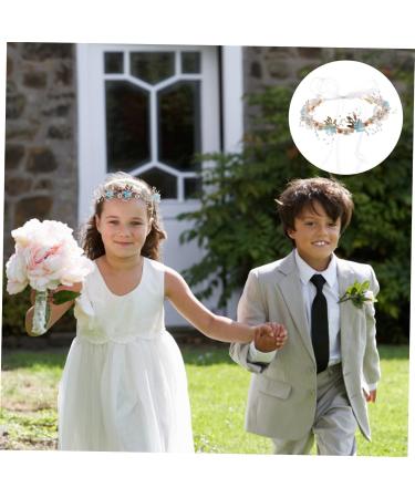 Lifkome Flower Girl Crown - 2 Piece Headband Hair Accessories for Weddings | Floral Hair Jewelry for Girls - Buy Online on GoSupps.com