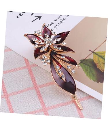 DOITOOL French Barrette Sectioning Hair Clips Shower Metal Hair Claw Clips Billed Hair Clips Rhinestone Headpiece Crystal Hair Barrettes Hairpin for Women Korean Version Red Spring Clip - Buy Online on GoSupps.com