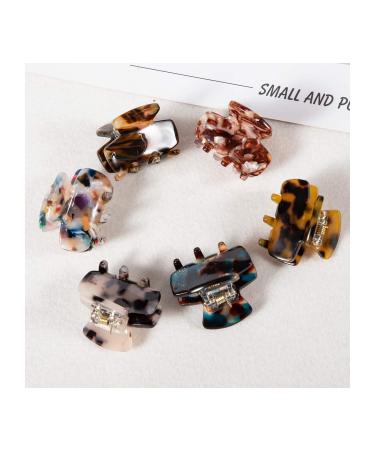 TSLINC 6-Piece Non-Slip Hair Clips for Medium & Thin Hair - Tortoise Cellulose Acetate Brown Leopard Design for Women & Girls - Buy Online on GoSupps.com