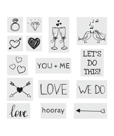 Fun Express - Wedding Photo Tattoo Assortment for Wedding - Apparel Accessories - Temporary Tattoos - Regular Tattoos - Wedding - 120 Pieces