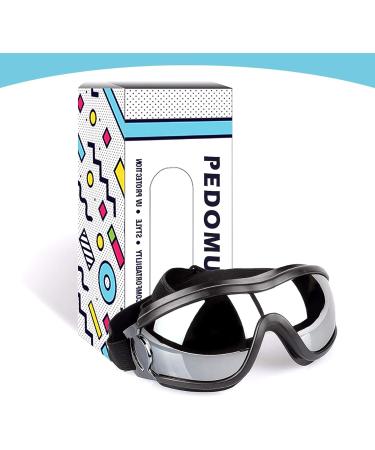 PEDOMUS Dog Sunglasses - Adjustable Strap for Travel & Skiing | Anti-Fog Dog Snow Goggles for Medium to Large Dogs - Black - Buy Online on GoSupps.com