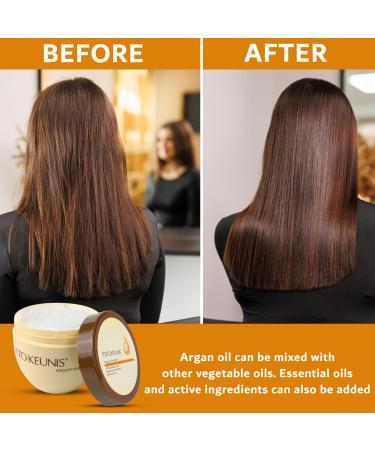 Deep Conditioning Hair Mask with Argan Oil | 100% Paraben Free | Hydrating & Anti-Hair Loss Treatment for Dry Damaged Hair | 16.9 Fl oz - Buy Online on GoSupps.com