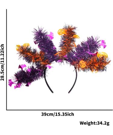 Halloween Headbands Pumpkin Ghost Bat Skeleton Colorful Wool Strips Halloween Hair Bands Halloween Accessories for Adults Halloween Headwear Favors Bat Pumpkin - Buy Online on GoSupps.com