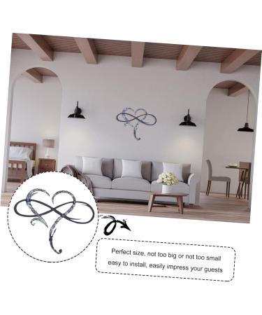 HOOTNEE 1pc Pendant Ornament Emblems Home Decor Outdoor Home Heart Hanging Decor Sculpture Delicate 30x26cm Silver - Buy Online on GoSupps.com