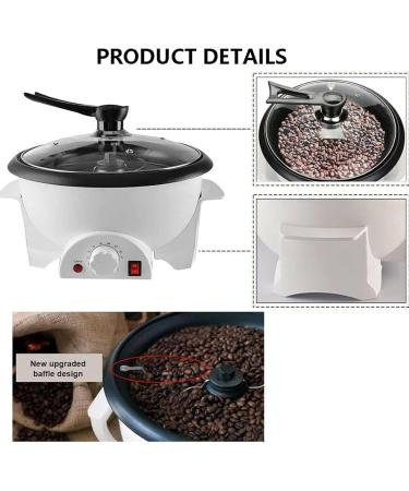 Home Coffee Roaster 1200W Electric Coffee Roaster For Coffee Beans Nuts Peanuts Cashews Chestnuts 0-240 C Non-stick Coating Coffee Roaster Shop/Home Red - Buy Online on GoSupps.com