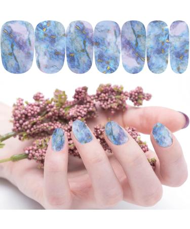 PULABO16 Sheets Marble Full Cover Nail Wraps Strips 224 Pieces Marble Printed Nail Art Polish Stickers Self-Adhesive Nail Manicure Decal With 4 Pieces Nail Files For Women Girls Nail Art Diy Attractive and Fashion - Buy Online on GoSupps.com