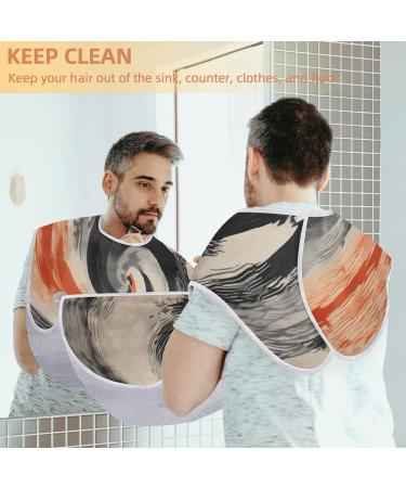 Buy Abstract Ink Beard Bib Apron - Perfect Beard Hair Catcher for Men | Ideal Gifts for Dad Husband - Shaving Accessories with 2 Suction Cups - Buy Online on GoSupps.com