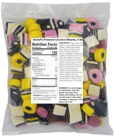 Gustaf's Premium Licorice Allsorts, 5 lbs 5 Pound (Pack of 1)