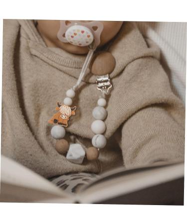 BETOOKY 10pcs Highland Animal Silicone Beads Teether - Cute Baby Light Brown Beads - Buy Online on GoSupps.com