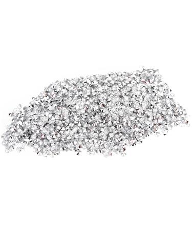 3Mm Manicure Decoration for Beauty Mobile Phone Pointed Plate Pointed Pen for Holder Filled With Plated Rhinestones Crafts Hobbies (white on silver)