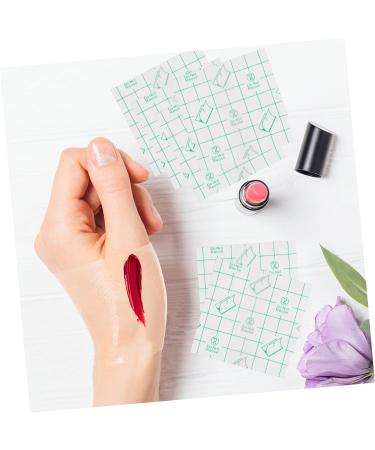 Buy Minkissy 100pcs Makeup Hand Palette & Adhesive Tape Disposable Serving Tray & Nail Palette for Professional Makeup & Cosmetic Use - Buy Online on GoSupps.com