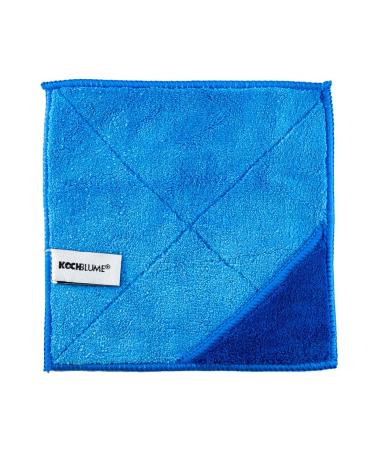 Kochblume 1-5-10er Set / Microfibre cloth cleaning cloth 18 x 18 cm (single blue-dark blue) single blue-dark blue