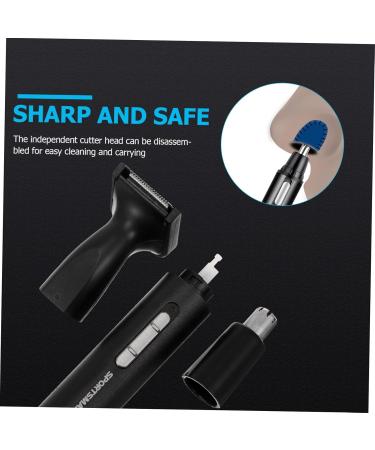 Beaupretty Nose Hair Trimmer & Electric Facial Cleaner for Men & Women - Metal Razor Shaver Body Shavers Hand Wisking Tool - 13x1.6cm Black - Buy Online on GoSupps.com