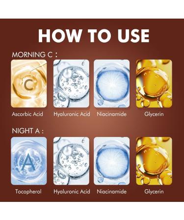 Morning C and Night Double Skin Beauty Essence | Anti-Aging and Skin Brightening Serum | Vitamin C Facial Serum | Day & Night Serum Set for Face Skin Care - Buy Online on GoSupps.com