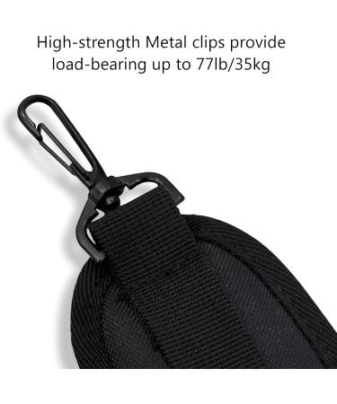 Bassdash Adjustable Padded Shoulder Straps for Backpack Dry Bag - Black Adult, Metal Clips | Replacement Straps - Buy Online on GoSupps.com