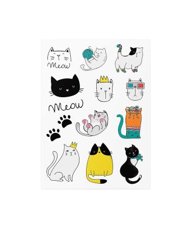 Cat Party Temporary Tattoos Collection: Fun & Unique Designs - Buy Online on GoSupps.com