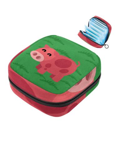 Green PIG Sanitary-Napkietten-Stahlungskf ck menstrual pad pocket Servant menstrual cup pocket with zipper for teenagers girls women women color 10