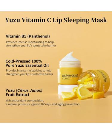 Saturday Skin Yuzu Vitamin C Lip Mask - Overnight Hydrating Balm for All Skin Types | Vegan Non-Sticky & Cruelty-Free - Buy Online on GoSupps.com