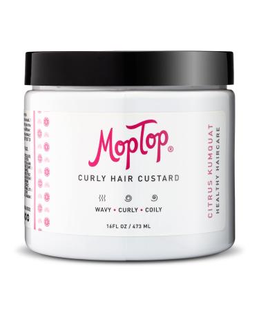 MopTop Curly Hair Custard Gel for Fine Thick Wavy Curly & Kinky-Coily Natural hair Anti Frizz Curl Moisturizer Definer & Lightweight Curl Activator w/Aloe great for Dry Hair 16 oz. Citrus Kumquat 16 Fl Oz (Pack of...