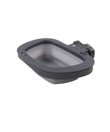 Dexas PW275432429 Collapsible Kennel Bowl 2.5 Cups Light Grey M 1 piece M grey