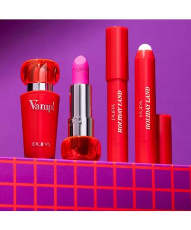 Pupa Milano Holiday Land Vamp Extreme Colour Lipstick 208 Electric Fuchsia - Intense Lip Color & Plumper for Women - 0.123 oz - Buy Online on GoSupps.com