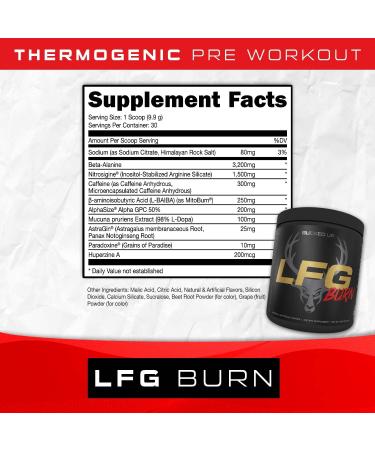 LFG Pre Workout Powder - Energy, Pump & Endurance Supplement (Berry) - 30 Servings - Buy Online on GoSupps.com