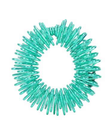 Pen finger massager finger massage rings Mini finger acupuncture spring ring finger circulation rings stress-relieving pain therapy rings (green)