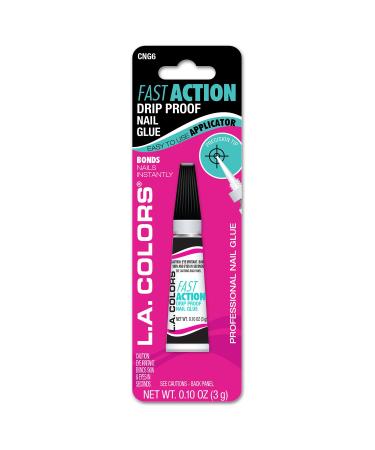 L.A. COLORS Drip Proof Nail Glue, 0.1 Ounce, CNG6