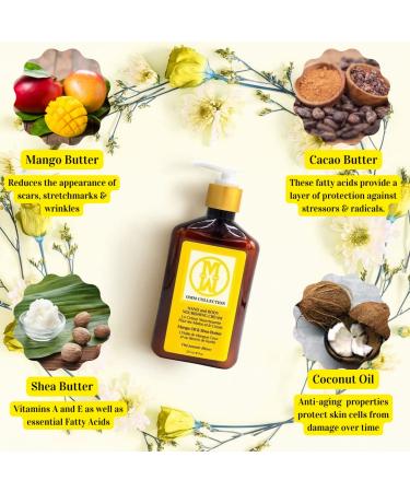 Natural Shea Mango Cacao Hand & Body Lotion - Lightweight Moisturizer for Dry Sensitive Skin - Non-Greasy Super Hydration & Skin Rejuvenation - Buy Online on GoSupps.com