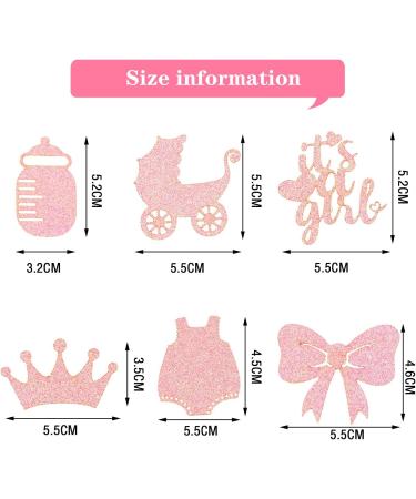 48 Pieces Baby Shower Cupcake Toppers for Girls Glitter Pink Baby Girl Food Picks Baby Shower Toothpicks for Girls Birthday Cake Decorations Party Favors Supplies - Buy Online on GoSupps.com