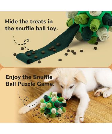 Larimuer Sniffing Ball for Dogs | Interactive Snuffle Toy for Small & Medium Pets | Portable Summer Green Sniffing Toy - Buy Online on GoSupps.com