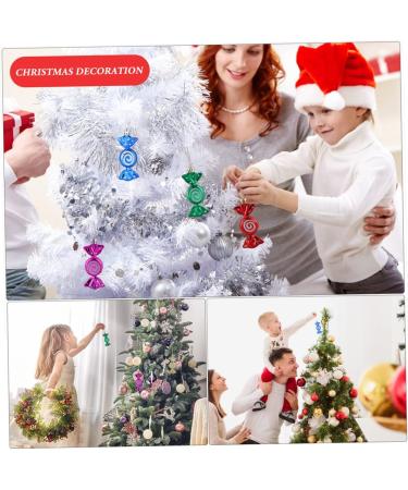 STOBAZA 36 Pcs Candy Pendant Christmas Candy Shaped Ornaments Plastic Christmas Tree Charm - Buy Online on GoSupps.com