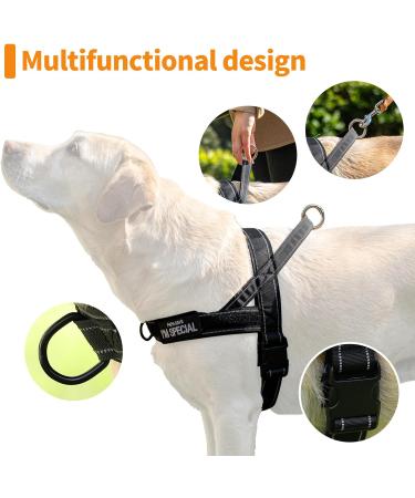 Eeyfarog No Pull Dog Harness for Small & Medium Dogs - Reflective Adjustable Safe Black - Ideal for Comfort & Control - Buy Online on GoSupps.com