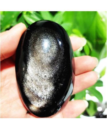 Natural Crystal Rough Natural Crystal Natural Silver Obsidian Palm Play Palm palmstone Palm Stones Plaything Crystals and Home Decoration (Color : 100-110g) - Buy Online on GoSupps.com