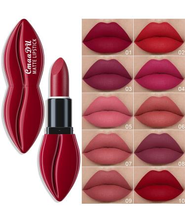 Easilydays Moisturizing Velvet Matte Red Lipstick for Women - Long Lasting & Smudge-Proof Lip Stick with High Pigmentation - Dark Makeup Lip Gloss (03) - Buy Online on GoSupps.com