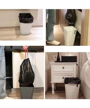 Kitchen Trash Bags | Drawstring Trash Bags | Anti-Drip Drawstring Garbage Bags Kitchen Waste Bags for Bedroom Kitchen Offices Home 45*50 4.5g 75 Pieces Black - Buy Online on GoSupps.com
