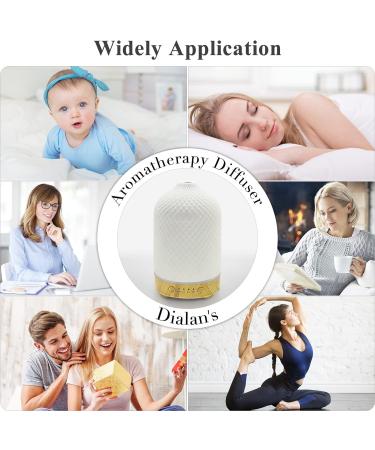 Essential Oil Diffuser Aromatherapy Air Cool Mist Diffuser 100ml Ceramic Aroma Scent Diffusers Humidifier with Auto Shut Off Ultrasonic Quiet/4 Timing Set/7 LED Lights for Home Office Sleep Lattice Wood - Buy Online on GoSupps.com