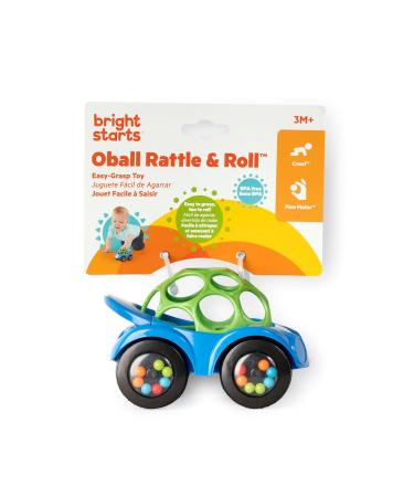 Bright Starts Oball Toy Car with Rattle - Multicolored Green-Blue Baby Toy | International Shipping Available - Buy Online on GoSupps.com