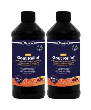 Maxion 2 Pack Gout Relief Liquid to Relieve Pain Manage Inflammation and Reduce Uric Acid Potent Antioxidant 450ml (2)