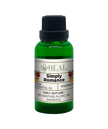 H.E.A.L.'s Simply Romance Essential Oil Blend Orange Sage Patchouli & Geranium 1oz