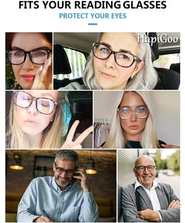 Blue Light Blocking Reading Glasses | Anti Glare UV Ray Protection | Square Nerd Eyeglasses for Men and Women - 1.5x Magnification (Black/White/Leopard) - Buy Online on GoSupps.com