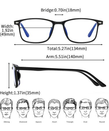 Buy Suertree Myopia Glasses - Blue Light Filter & Lightweight Nearsighted Glasses for Men & Women - Black -3.5 Diopters - International Shipping Available - Buy Online on GoSupps.com