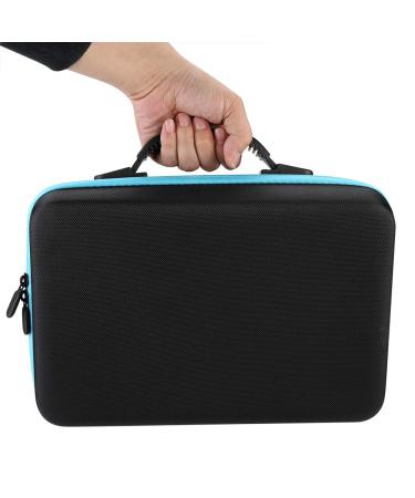 Cocoarm carrier bag for essential oils hard shell case for 60 bottles outdoor organizer practical for bottles 5 ml 15 ml 31 x 22.5 x 7.7 cm (Blue)