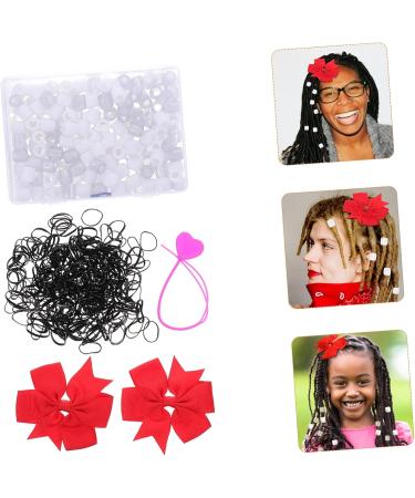 FRCOLOR 1 set Barrel beads Hair Jewelry Rings hair braiding beads braids bead hair tube beads hair braiding jewelry hair braid cuff braid hair coil Hair Cuffs to weave Red hair polyester - Buy Online on GoSupps.com