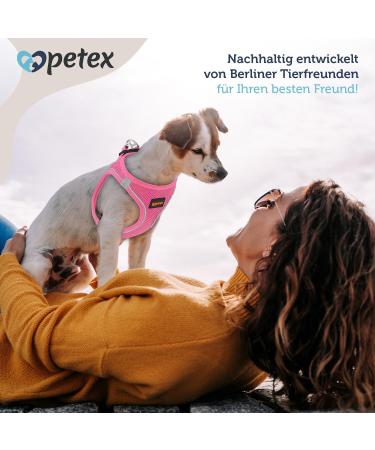 Petex Dog Harnesses for Small & Medium Dogs - TUV Tested Made in Europe Reflective & Breathable Air Mesh Technology Pink Breast Dishes for Dogs - Buy Online on GoSupps.com