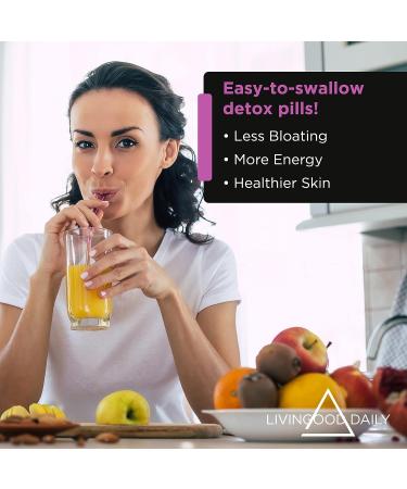Livingood Daily Detox Pills - Full Body Cleanse for Men & Women - 90 Capsules - Buy Online on GoSupps.com