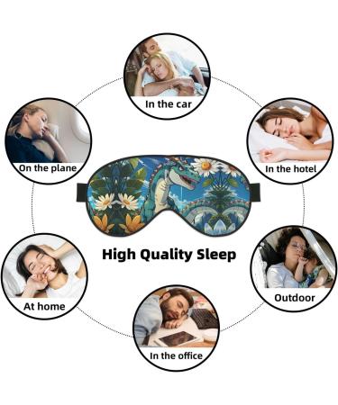 Cute Dinosaur Eye Mask | Soft Adjustable Sleeping Mask for Men & Women | Nighttime Comfort - Buy Online on GoSupps.com