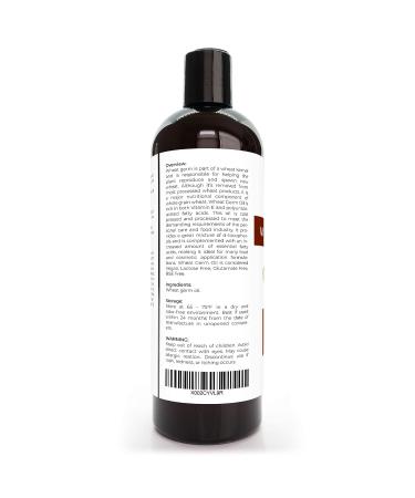 Velona Wheat Germ Oil USP Grade 16 oz 100% Pure & Natural Carrier Oil for Cooking, Face, Hair, Body & Skin Care - Buy Online on GoSupps.com