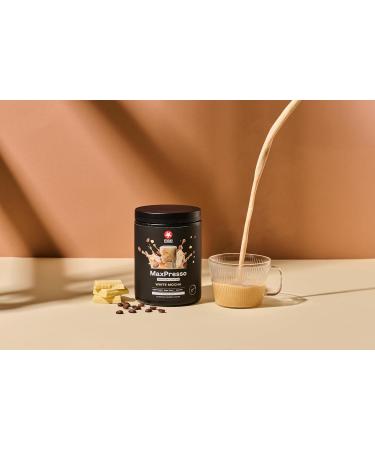  MaxiNutrition MaxiNutrition MaxPresso White Chocolate Mocha protein coffee whey protein powder 21g of protein per serving sugar-free and low-fat hot or cold mix - Buy Online on GoSupps.com